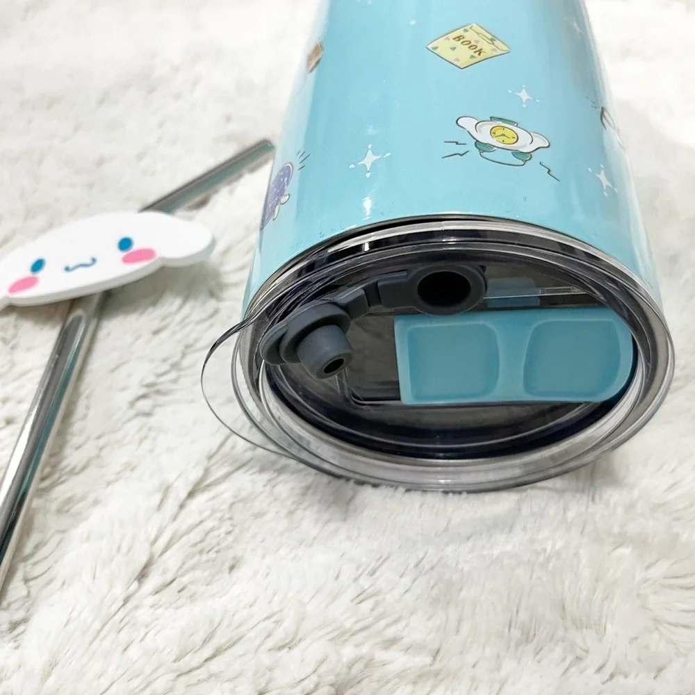 Sanrio Cinnamoroll Stainless Steel Hot/cold 20 oz Tumbler With Straw